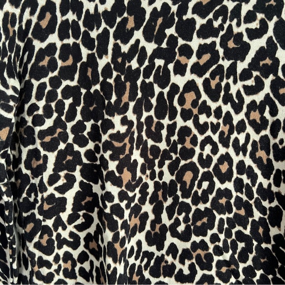 J Crew 100% Cotton Knit Pullover Sweater Leopard Print Multicolor Women XS - Picture 4 of 7